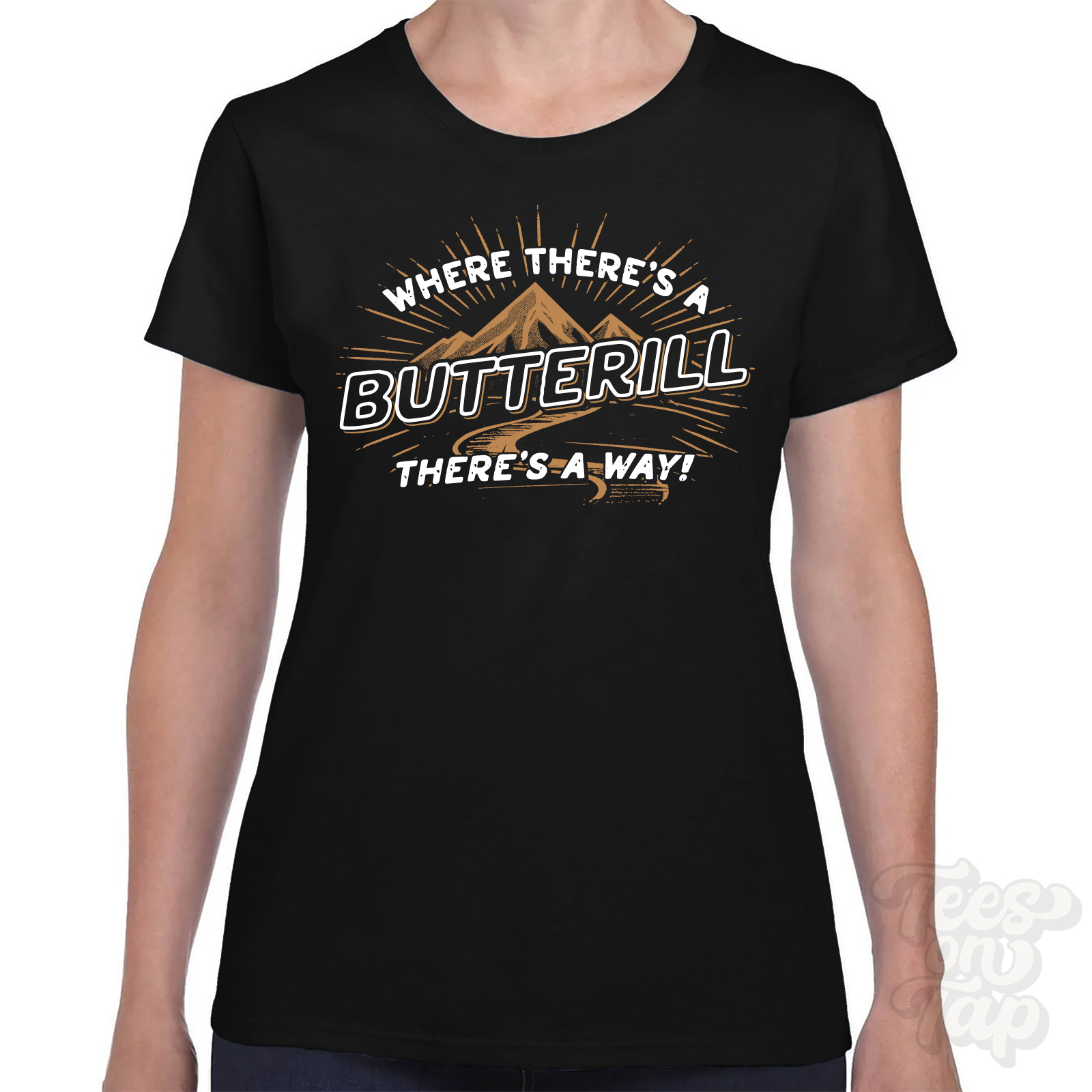 WHERE THERE'S A BUTTERILL... T-SHIRT name surname funny family gift idea - Picture 6 of 6