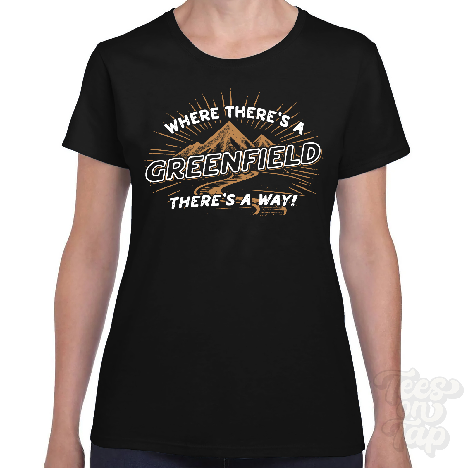 WHERE THERE'S A GREENFIELD... T-SHIRT name surname funny family gift idea - Picture 6 of 6