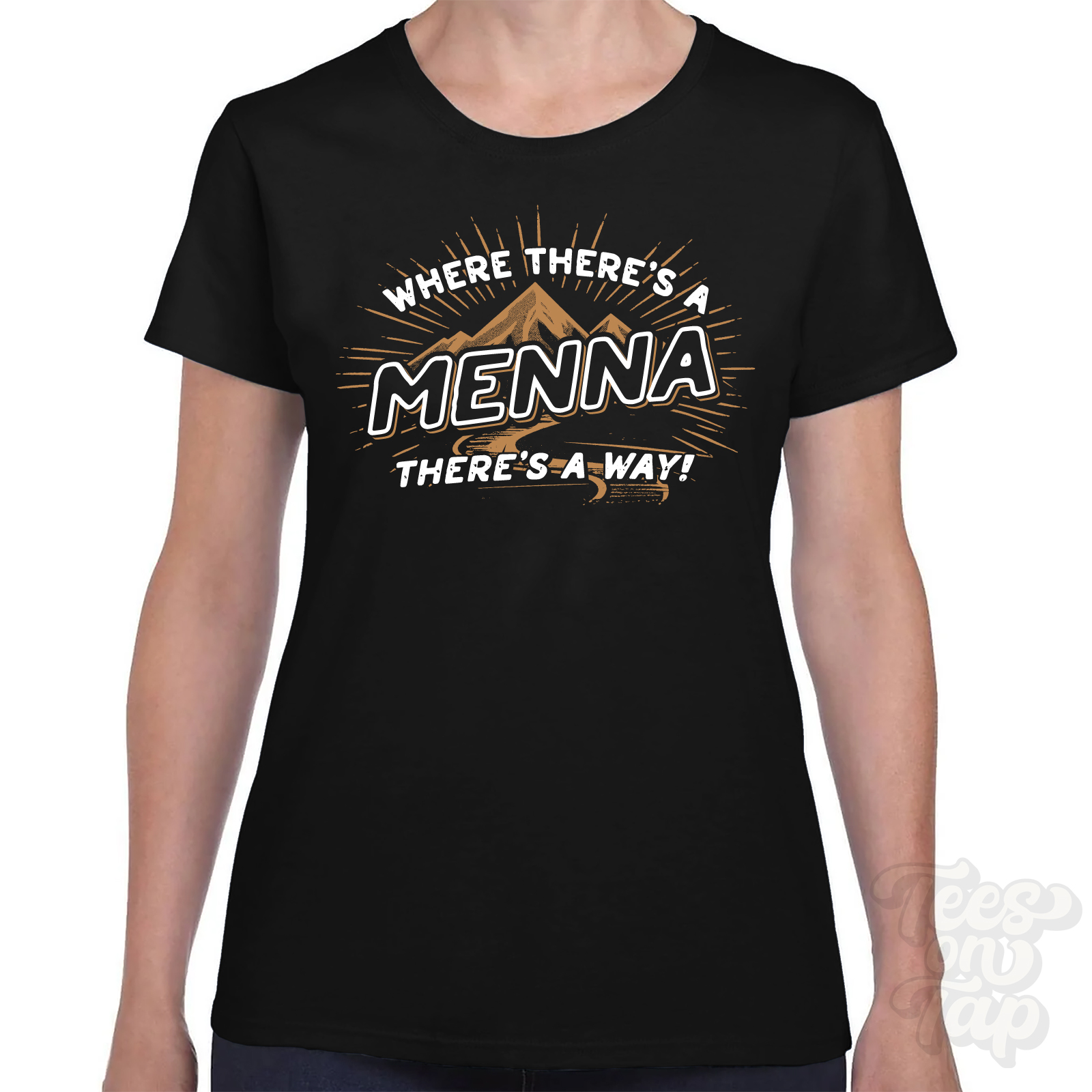 WHERE THERE'S A MENNA... T-SHIRT Name Nachname lustig Familie Geschenkidee - Bild 6 von 6