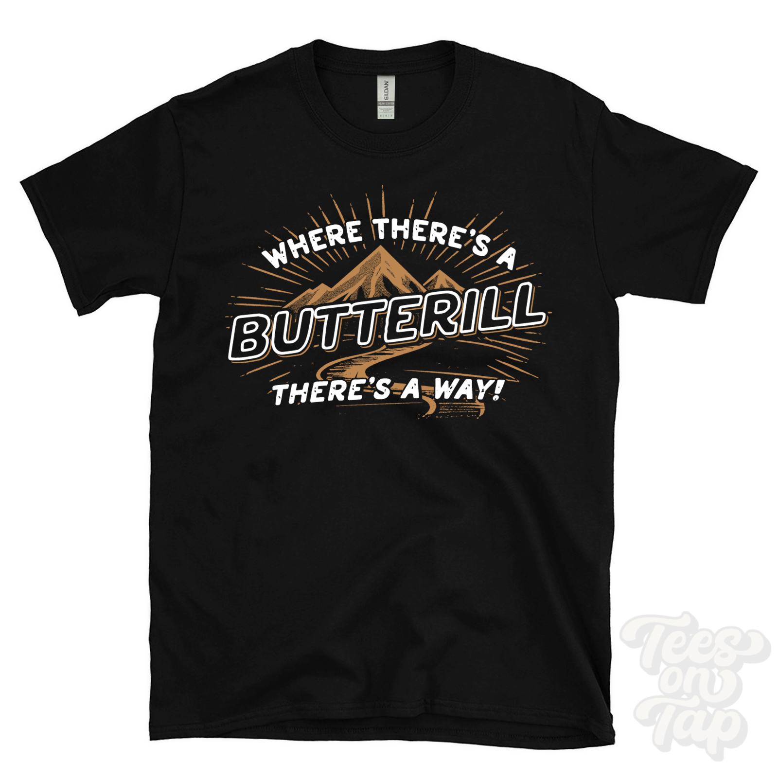 WHERE THERE'S A BUTTERILL... T-SHIRT name surname funny family gift idea - Picture 5 of 6
