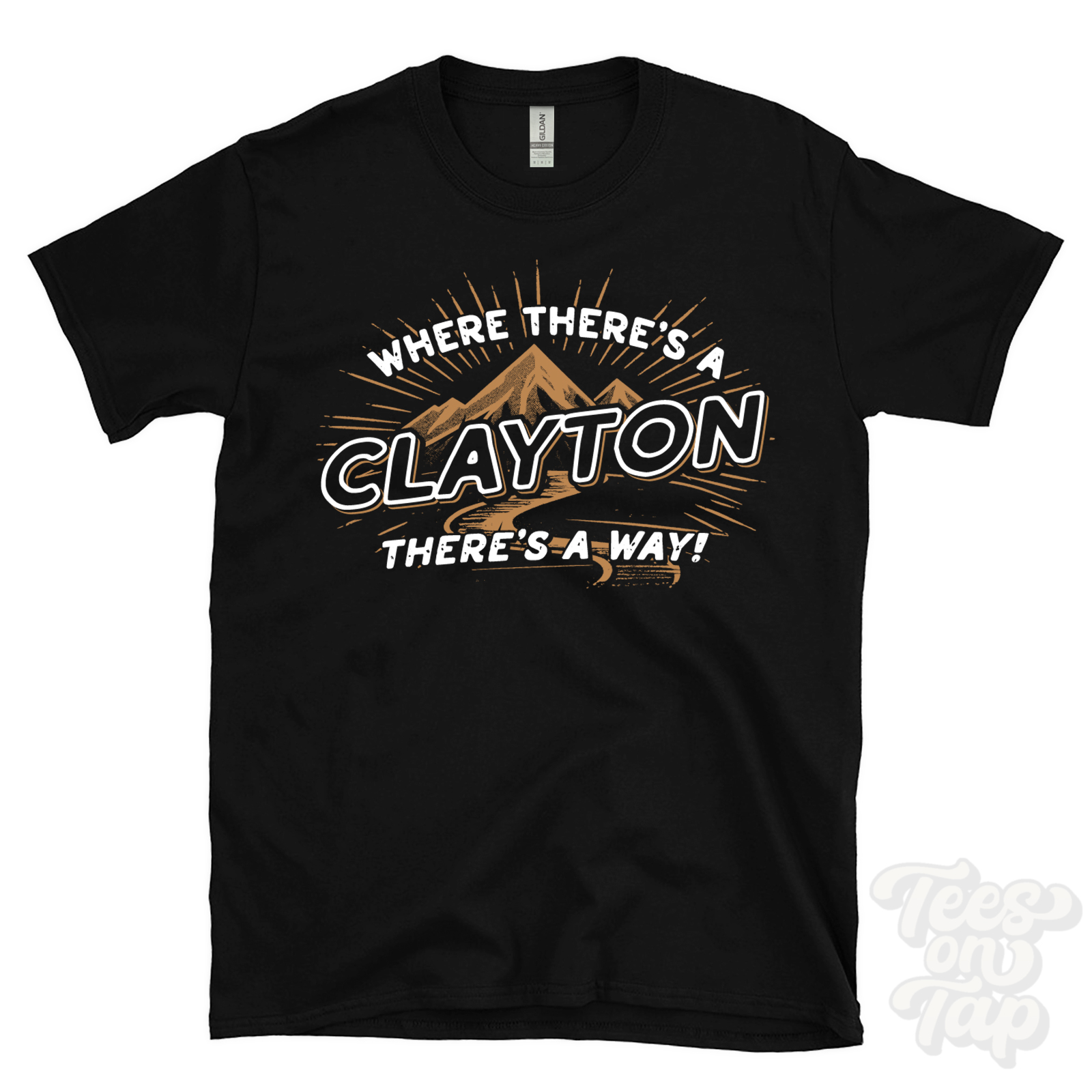 WHERE THERE'S A CLAYTON... T-SHIRT name surname funny family gift idea - Picture 5 of 6