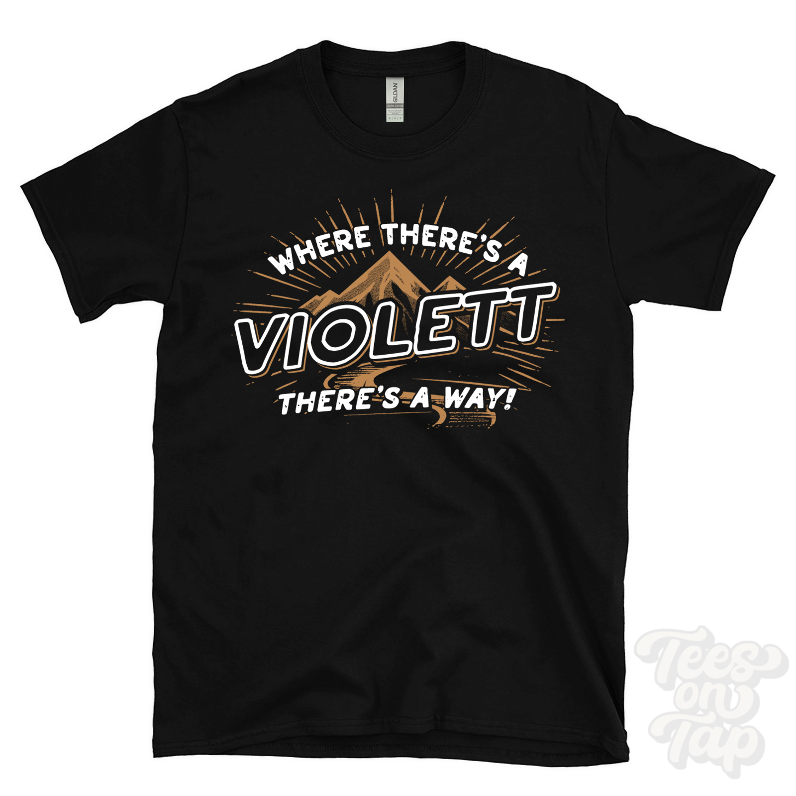 WHERE THERE’S A VIOLETT… T-SHIRT name surname funny family gift idea