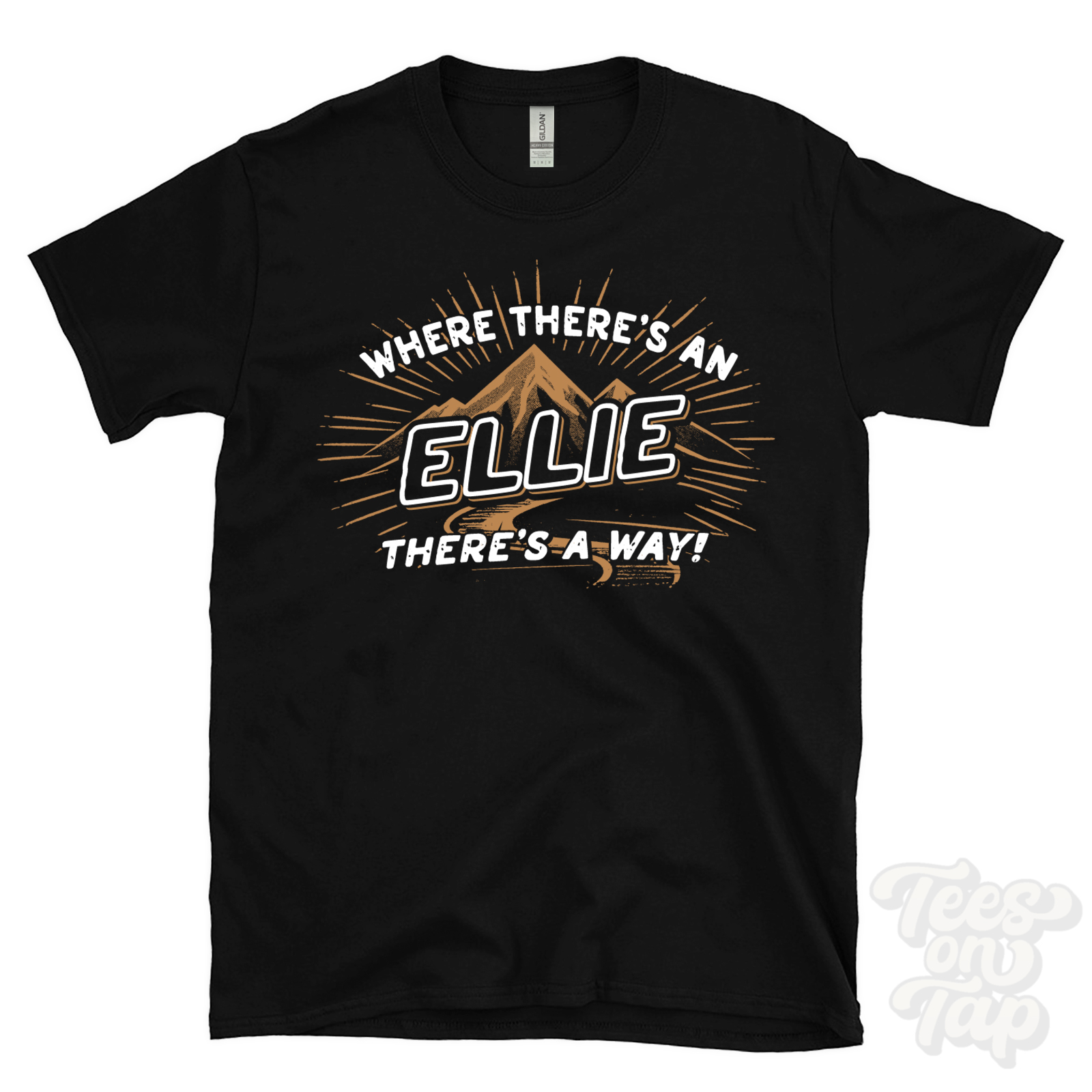 WHERE THERE'S AN ELLIE... T-SHIRT name surname funny family gift idea - Picture 5 of 6